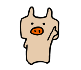 pig nose rabbit 2 sticker #10263617