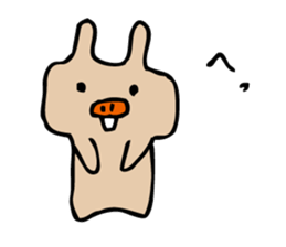 pig nose rabbit 2 sticker #10263621