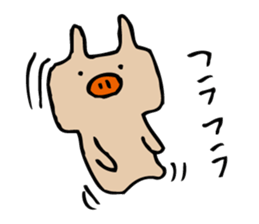 pig nose rabbit 2 sticker #10263640