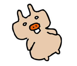 pig nose rabbit 2 sticker #10263654