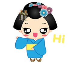 mini geisha sticker #10264016