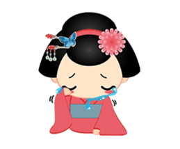 mini geisha sticker #10264025