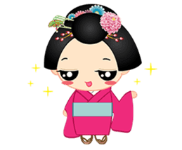 mini geisha sticker #10264030