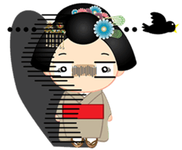 mini geisha sticker #10264033