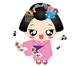 mini geisha sticker #10264037