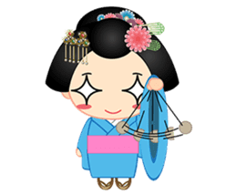 mini geisha sticker #10264053