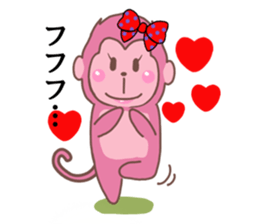 Saruko& Heart & ribbon sticker #10264864