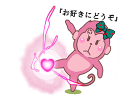 Saruko& Heart & ribbon sticker #10264868