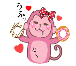 Saruko& Heart & ribbon sticker #10264870