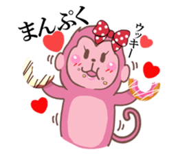 Saruko& Heart & ribbon sticker #10264871