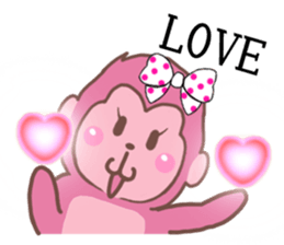 Saruko& Heart & ribbon sticker #10264878