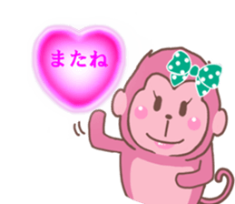 Saruko& Heart & ribbon sticker #10264883