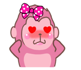 Saruko& Heart & ribbon sticker #10264891