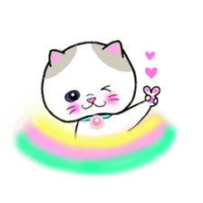 colorful color cats (English version) sticker #10265868