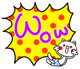 Colorful rabbit and cat sticker #10267117