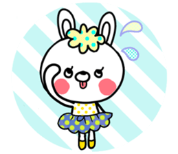 Colorful rabbit and cat sticker #10267130