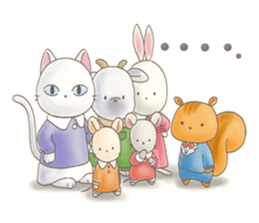 Cute bear and rabbit 6 by Torataro sticker #10267217