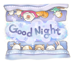 Cute bear and rabbit 6 by Torataro sticker #10267221