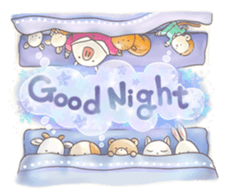 Cute bear and rabbit 6 by Torataro sticker #10267221