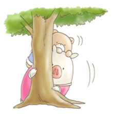 Cute bear and rabbit 6 by Torataro sticker #10267247