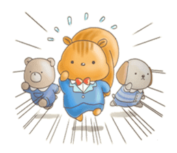Cute bear and rabbit 6 by Torataro sticker #10267248