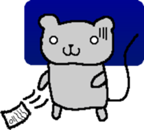 Bear mouse (English) sticker #10267545