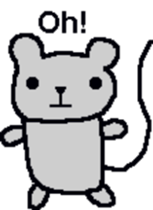 Bear mouse (English) sticker #10267559