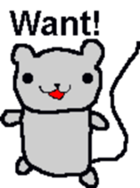 Bear mouse (English) sticker #10267562