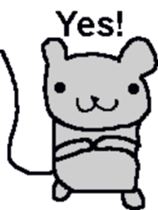 Bear mouse (English) sticker #10267565