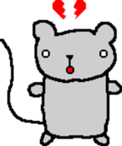 Bear mouse (English) sticker #10267567