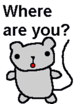 Bear mouse (English) sticker #10267568
