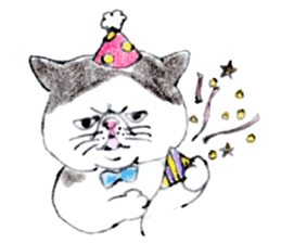 Kansai dialect chubby cat sticker2 sticker #10268397