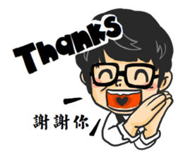 Tony Chen's bilingual funny sticker sticker #10270583