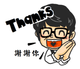 Tony Chen's bilingual funny sticker sticker #10270583