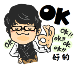 Tony Chen's bilingual funny sticker sticker #10270584
