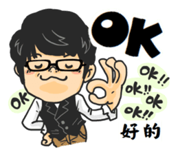 Tony Chen's bilingual funny sticker sticker #10270584