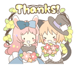 Cat ear girl Necoco&Rabbit ear girl Rosy sticker #10270616