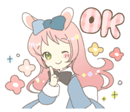 Cat ear girl Necoco&Rabbit ear girl Rosy sticker #10270617