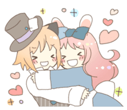 Cat ear girl Necoco&Rabbit ear girl Rosy sticker #10270625
