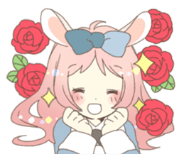 Cat ear girl Necoco&Rabbit ear girl Rosy sticker #10270628
