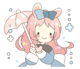 Cat ear girl Necoco&Rabbit ear girl Rosy sticker #10270647