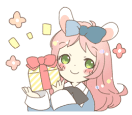 Cat ear girl Necoco&Rabbit ear girl Rosy sticker #10270648