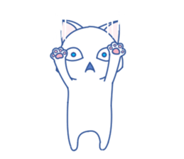 Summer White Cat(ENGLISH) sticker #10272098