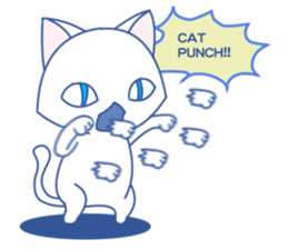 Summer White Cat(ENGLISH) sticker #10272099