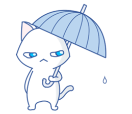 Summer White Cat(ENGLISH) sticker #10272103
