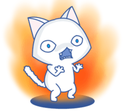 Summer White Cat(ENGLISH) sticker #10272107