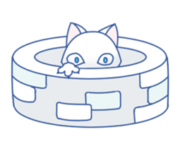 Summer White Cat(ENGLISH) sticker #10272108