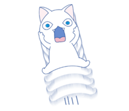 Summer White Cat(ENGLISH) sticker #10272109