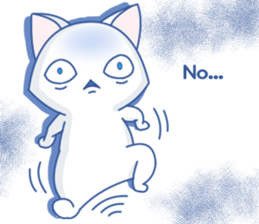 Summer White Cat(ENGLISH) sticker #10272111