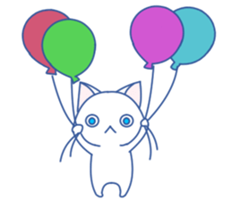 Summer White Cat(ENGLISH) sticker #10272112